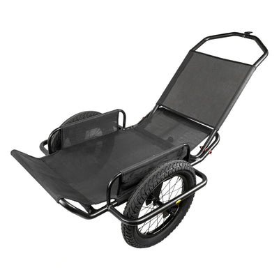 Rambo aluminum game and hand cart, three quarter view