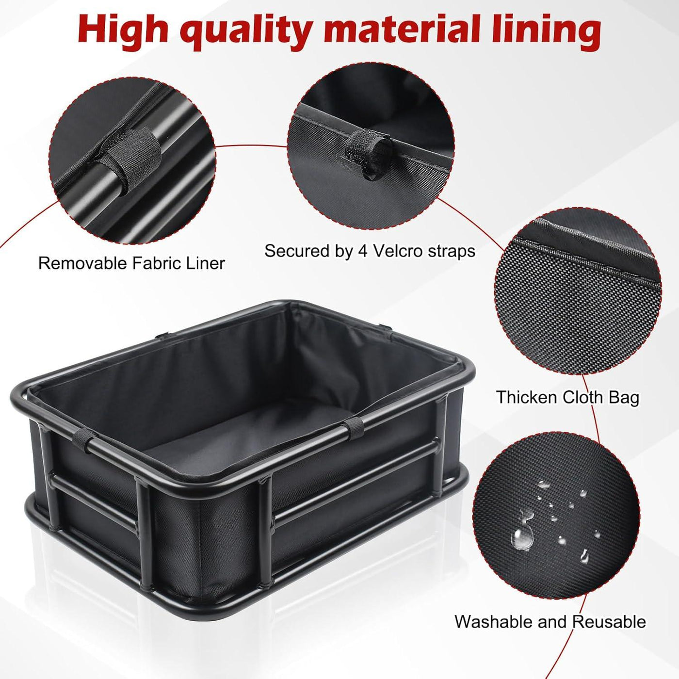 Vanpowers Bike Rear Cargo Rack Basket For Cargo E-Bikes