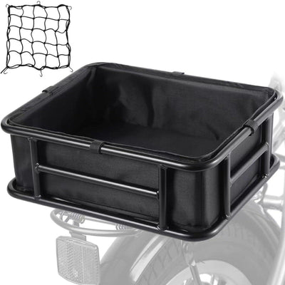 Vanpowers Bike Rear Cargo Rack Basket For Cargo E-Bikes