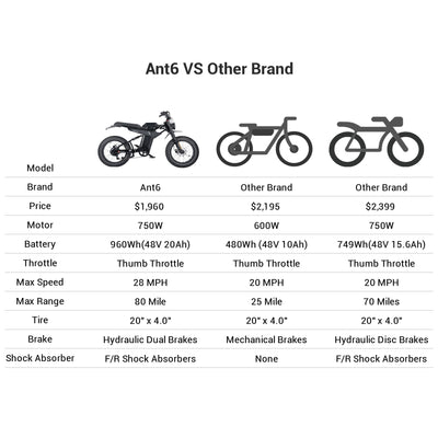 Marsantsx ANT6 1000W Dual-Suspension Fat Tire Electric Bike