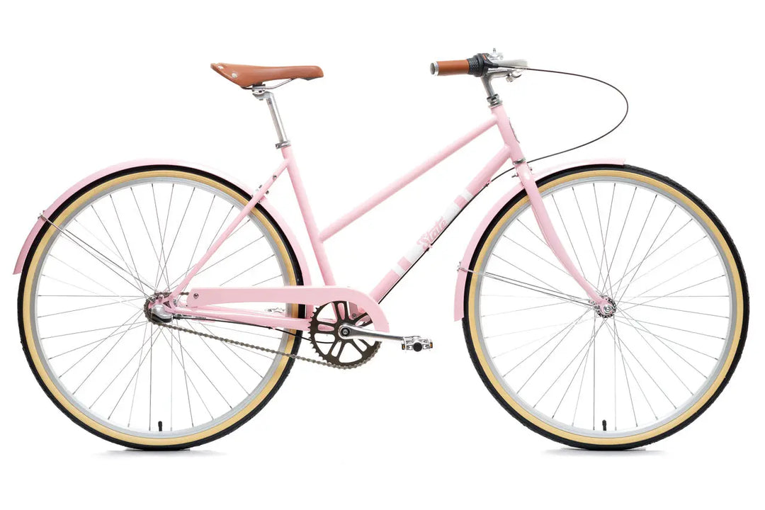city speed 3 urban bike State Bicycle Co. - Bubble-Gum Farbe:Amelia Violet pinke handschuhe through frame makes getting Here Comes Niko REACTION!