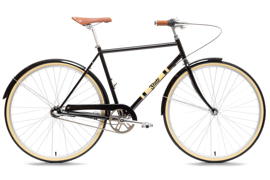 State Bicycle Co. The Black & Tan City Bike | 3-Speed Step-Thru
