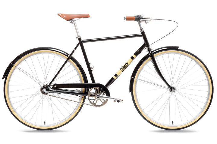 City Bike - The Black & Tan (3 Speed) Medium (53 cm - Riders 5'9