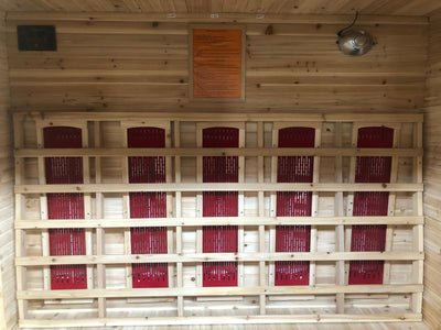SunRay 4 Person Outdoor Sauna w/Ceramic Heaters - HL400D Cayenne