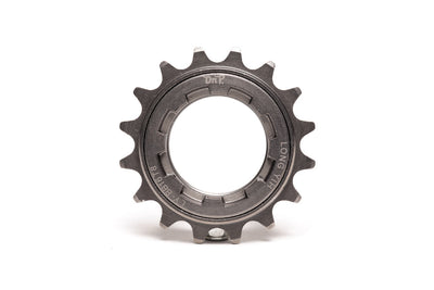 State Bicycle Co. 16T freewheel cog in silver, thread-on single-speed freewheel shown face-on on a white background