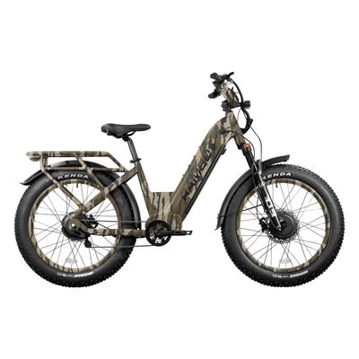 Rambo Krusader 3.0 | 1000W AWD Step-Through Hunting E-Bike | Dual 500W Motors & 140Nm Torque