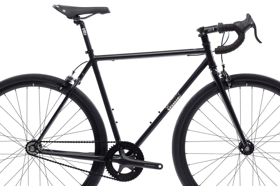 fixie urban bike blackheath black 2018 State 4130 – Matte Black / Mirror