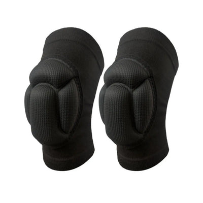 Vanpowers thickened protection sports kneepad pair - black EVA foam front view on white background