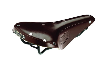 Brooks B17 Premium leather saddle in antique brown with copper rivets and chrome steel rails
