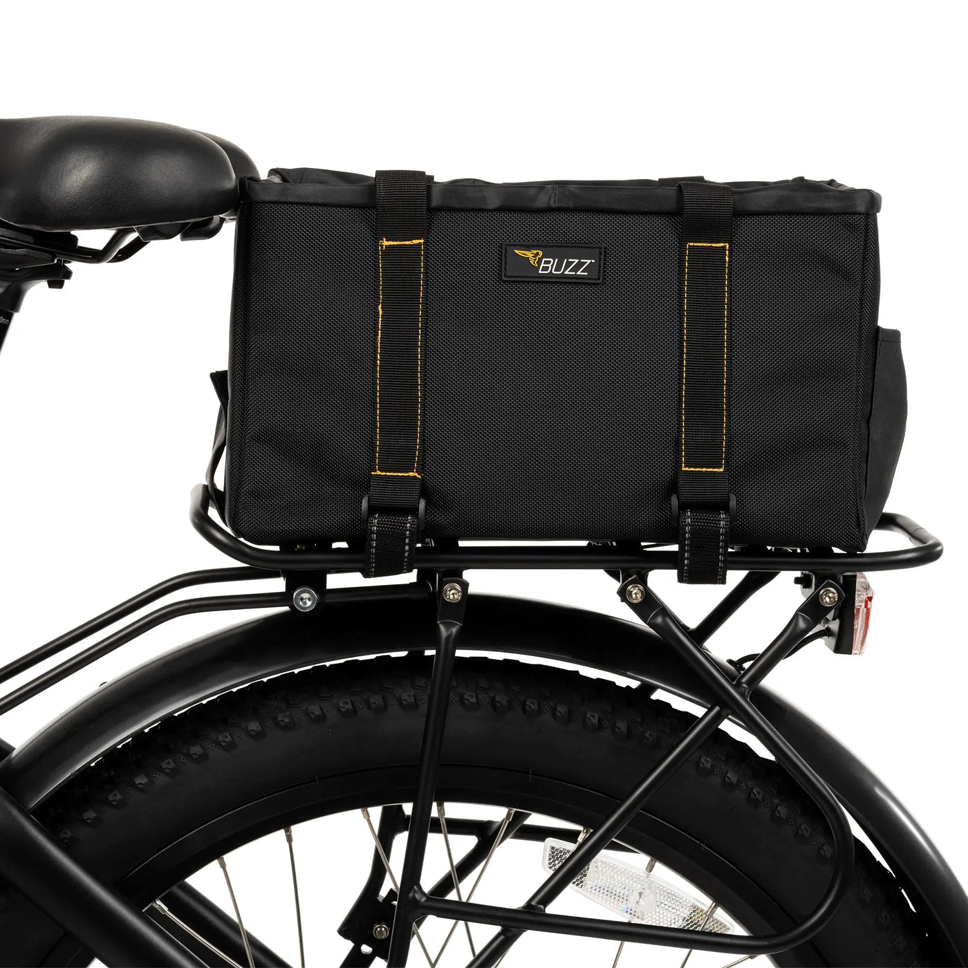 BUZZ E-BIKE FRONT/REAR RACK BIN WITH WATERPROOF COVER