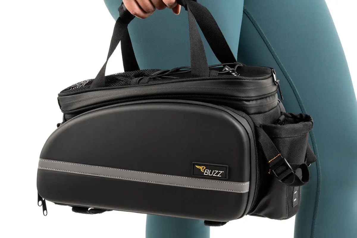 Buzz Rear Rack E-Bike Bag with Dual-Sided Pannier – Belcopia Bikes