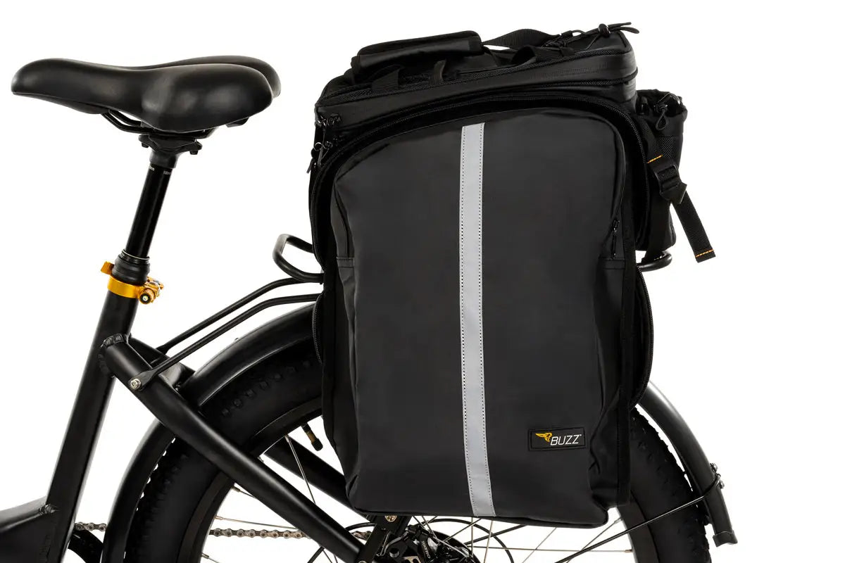 Buzz Rear Rack E-Bike Bag with Dual-Sided Pannier – Belcopia Bikes