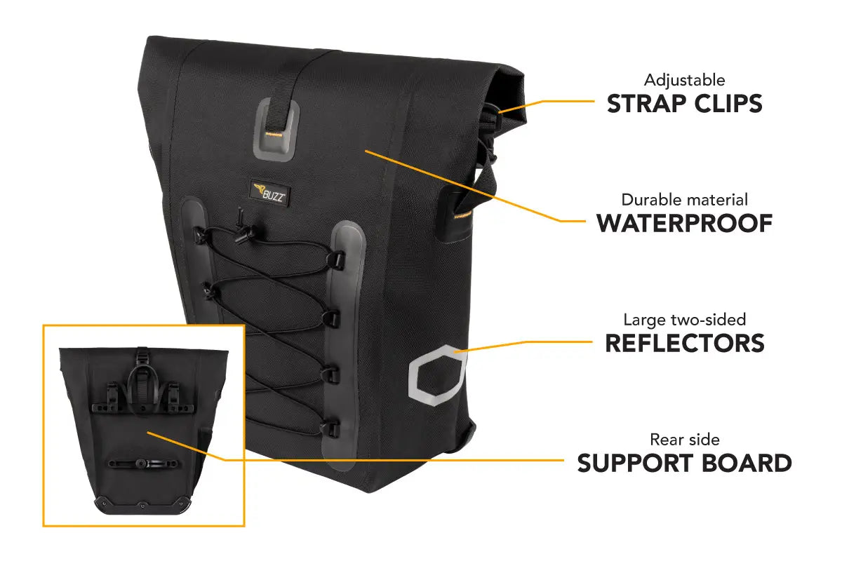 Buzz Rear Rack E-Bike Pannier Bag – Belcopia Bikes