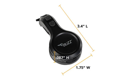 BUZZ RECHARGEABLE E-BIKE BELL AND ANTI-THEFT ALARM, BLACK 