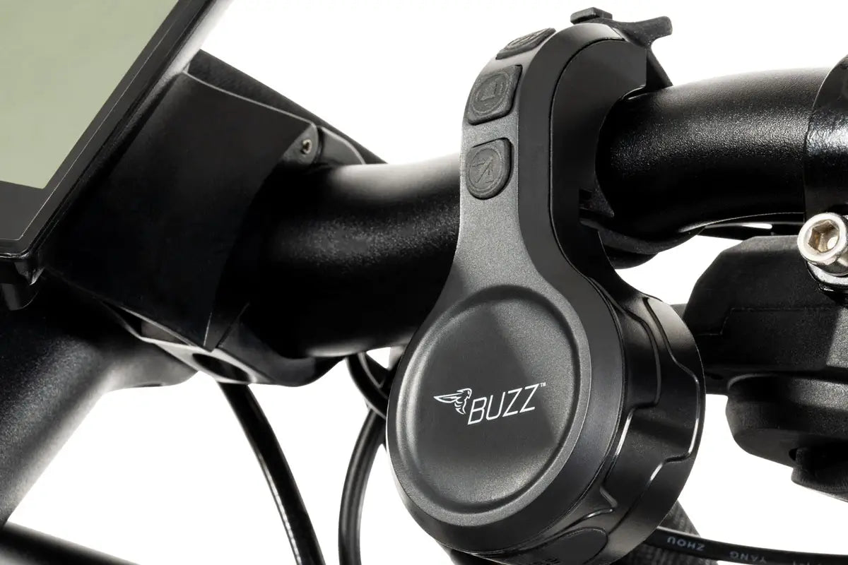BUZZ RECHARGEABLE E-BIKE BELL AND ANTI-THEFT ALARM, BLACK 
