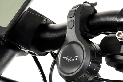 BUZZ RECHARGEABLE E-BIKE BELL AND ANTI-THEFT ALARM, BLACK 