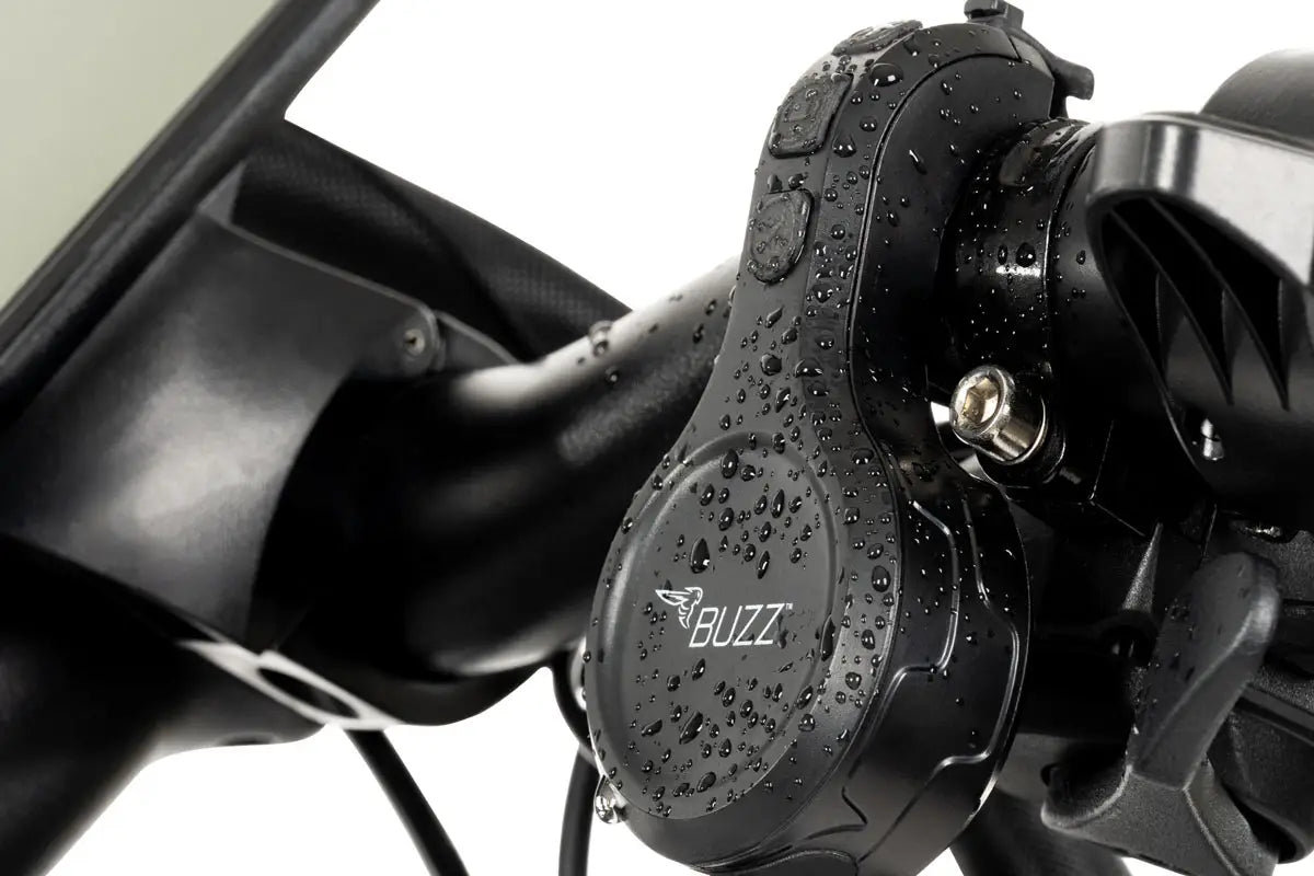 BUZZ RECHARGEABLE E-BIKE BELL AND ANTI-THEFT ALARM, BLACK 
