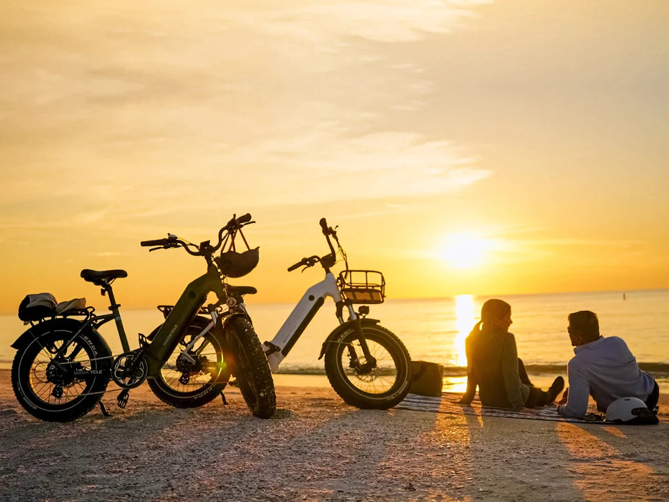 MAGICYCLE Ocelot Pro Long Range Step Thru Fat Tire - Electric Bike
