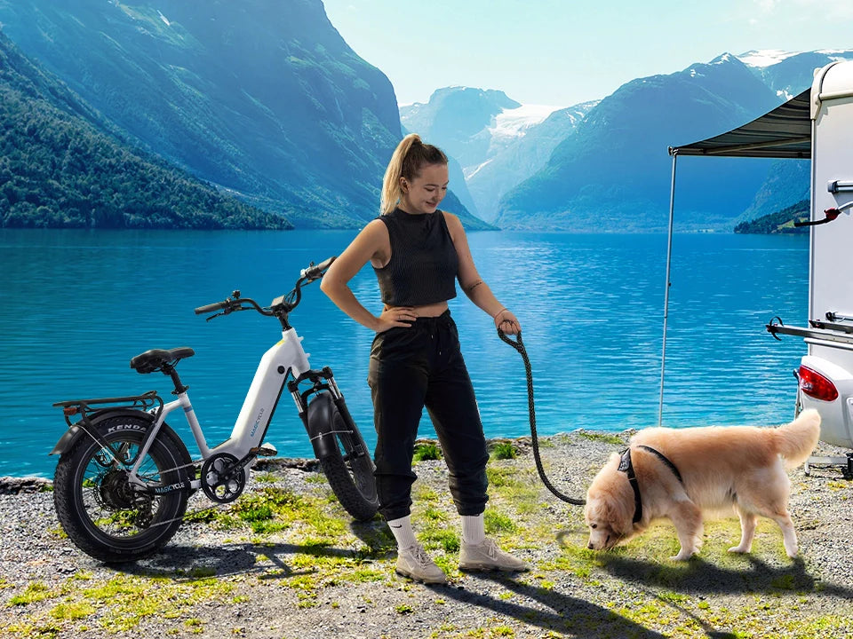 MAGICYCLE Ocelot Pro Long Range Step Thru Fat Tire - Electric Bike