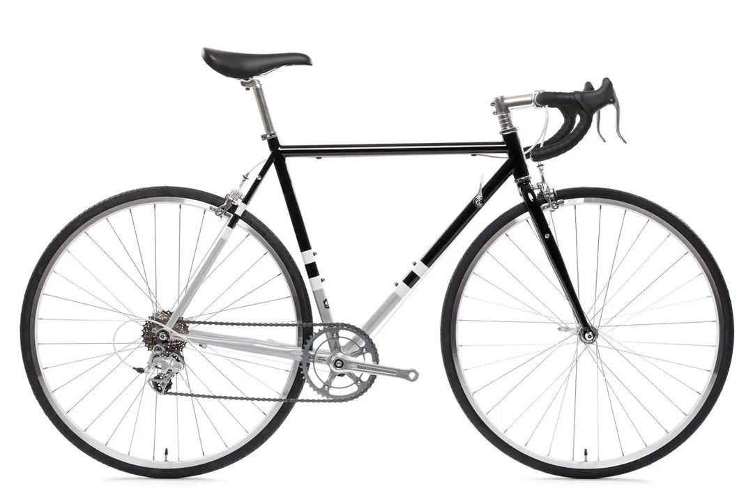 State Bicycle 4130 Road – 8-Speed Black Metallic Urban Bike