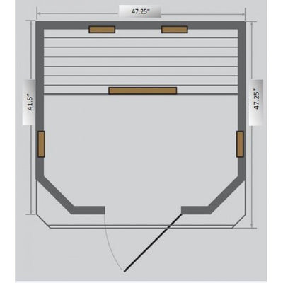 SunRay Heathrow 2-Person Infrared Sauna HL200W - PrimeFair