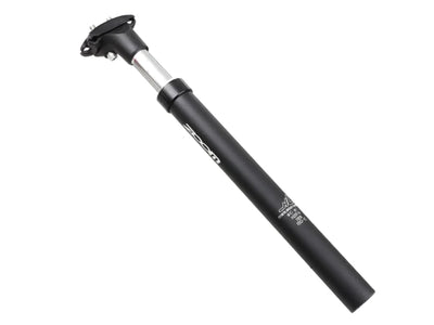 Black ZOOM suspension seatpost with saddle clamp, the Velowave seatpost upgrade