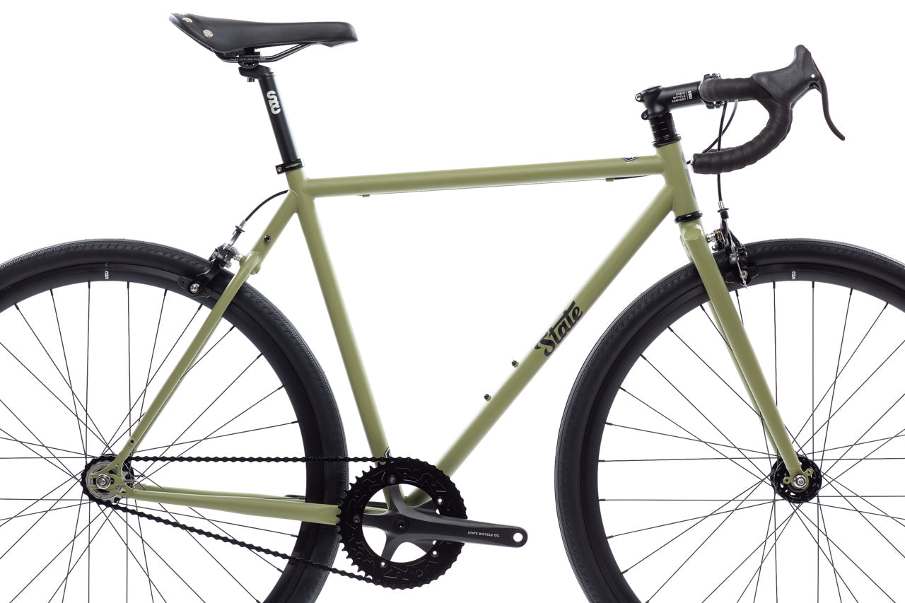 STATE BICYCLE CO. 4130 - Matte Olive (Fixed Gear / Single-Speed)
