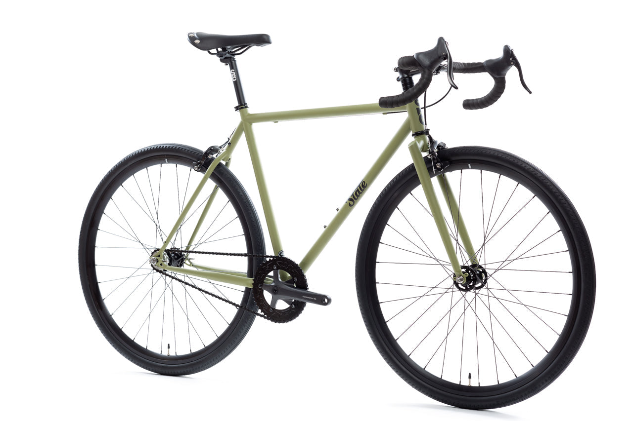 STATE BICYCLE CO. 4130 - Matte Olive (Fixed Gear / Single-Speed)