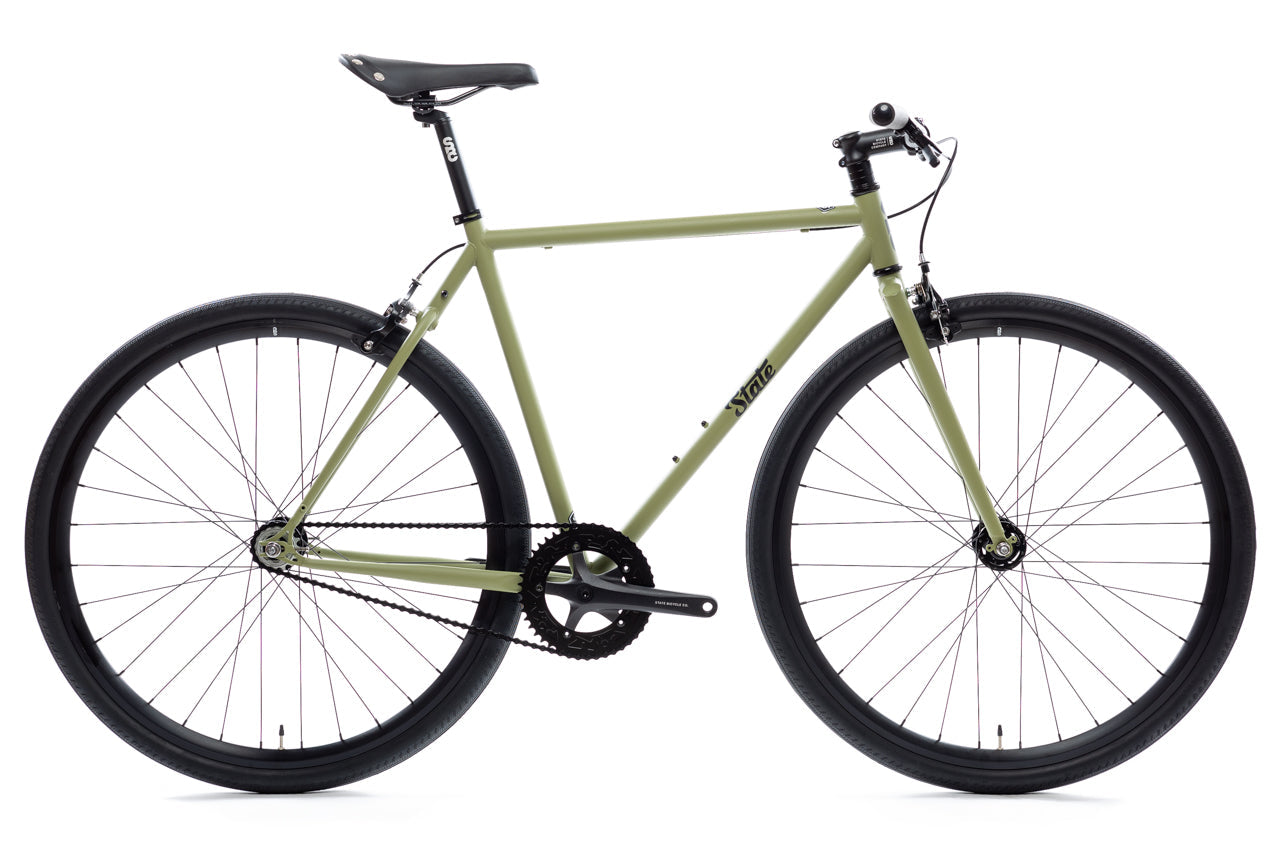 STATE BICYCLE CO. 4130 - Matte Olive (Fixed Gear / Single-Speed)