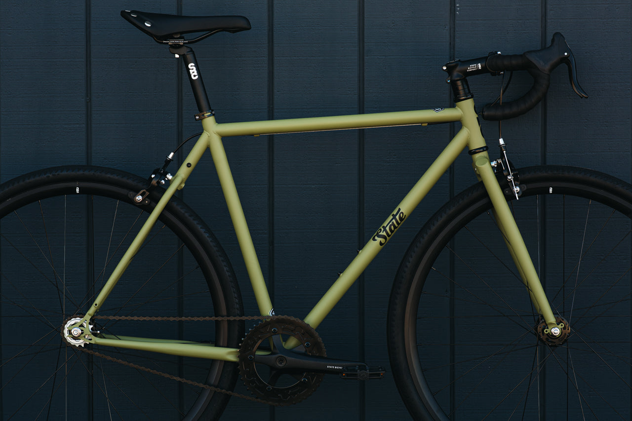 STATE BICYCLE CO. 4130 - Matte Olive (Fixed Gear / Single-Speed)