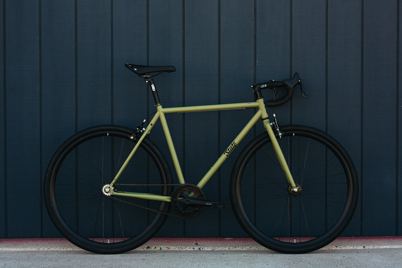 STATE BICYCLE CO. 4130 - Matte Olive (Fixed Gear / Single-Speed)
