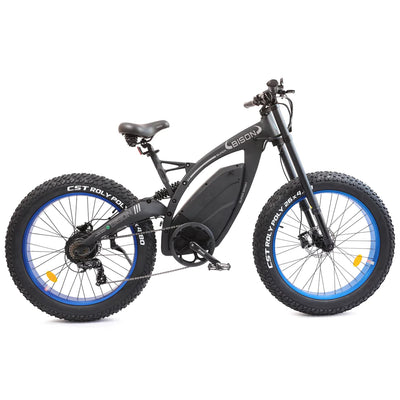 ECOTRIC 48v 17.6AH 1000W Big Fat Tire Ebike Bison-Matte Black