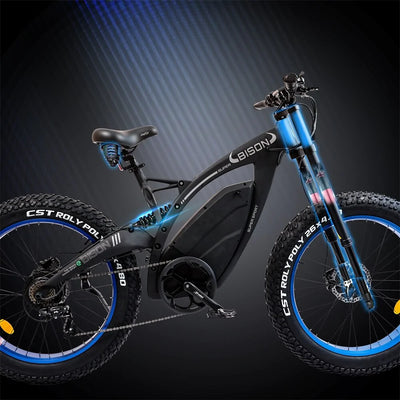 ECOTRIC 48v 17.6AH 1000W Big Fat Tire Ebike Bison-Matte Black