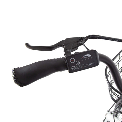 ECOTRIC BIKES Ecotric 26inch White Peacedove Electric City Bike with Basket and Rear Rack