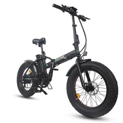ECOTRIC BIKES Ecotric Matt Black 48V portable and folding fat ebike with LCD display