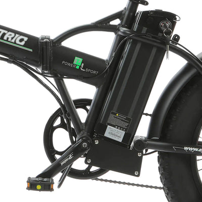 ECOTRIC BIKES Ecotric Matt Black 48V portable and folding fat ebike with LCD display