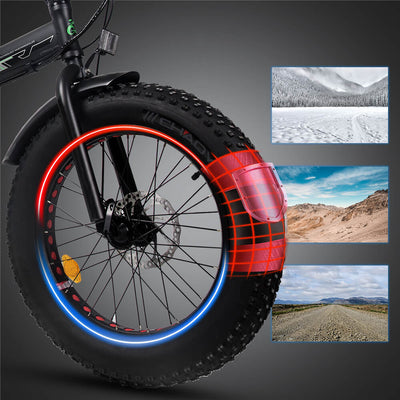 ECOTRIC BIKES Ecotric Matt Black 48V portable and folding fat ebike with LCD display
