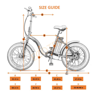 ECOTRIC BIKES UL Certified-Ecotric 20" White Portable and Folding Fat Bike Model Dolphin