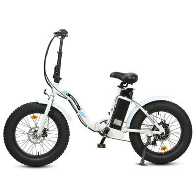 ECOTRIC BIKES UL Certified-Ecotric 20" White Portable and Folding Fat Bike Model Dolphin