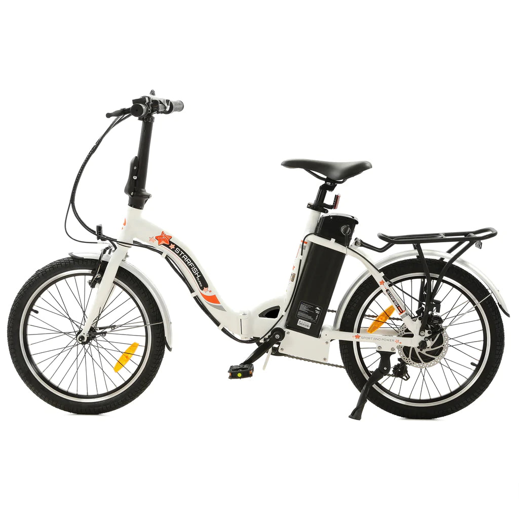 ECOTRIC BIKES UL Certified-Ecotric Starfish 20" Portable and Folding Electric Bike - White