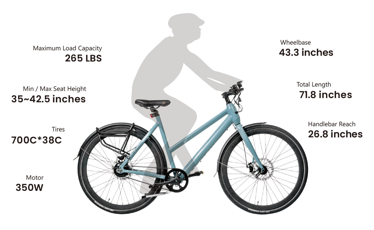 MAGICYCLE Commuter Belt Drive Mid Step Thru - Electric Bike